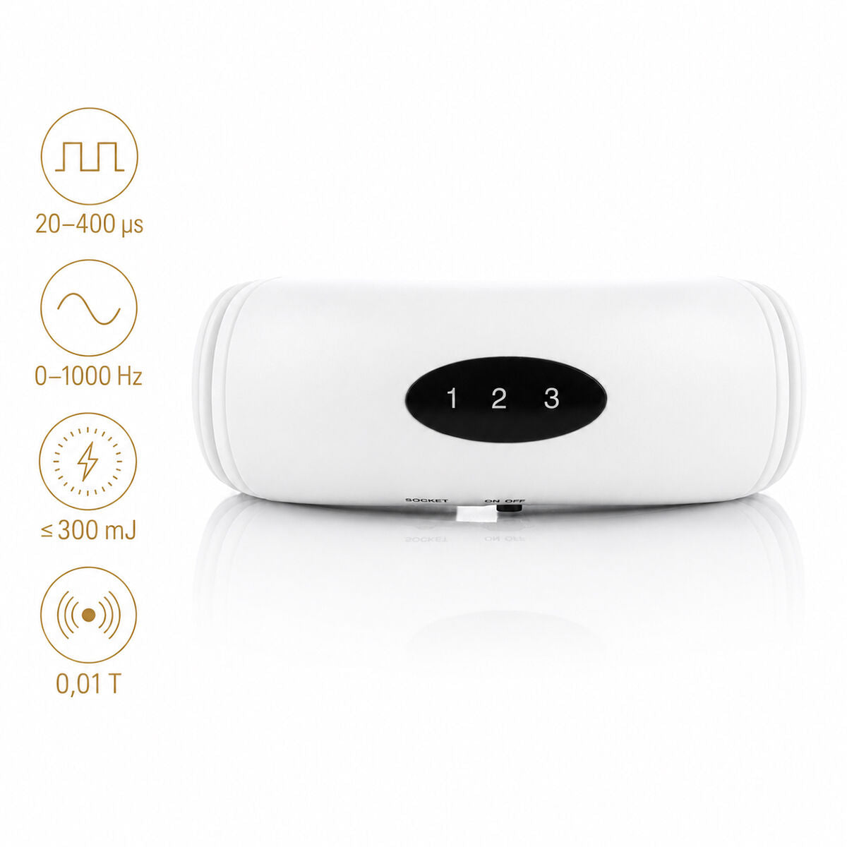 Elektromagnetisch nek- en rugmassageapparaat met 6 massagestanden en 16 intensiteitsniveaus