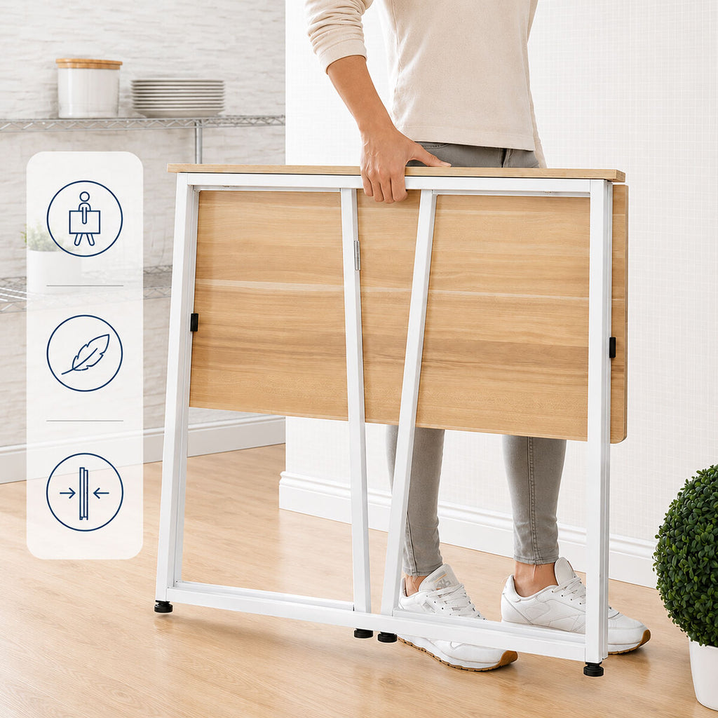 Inklapbare tafel opvouwbaar bureau MDF hout 80x87 cm