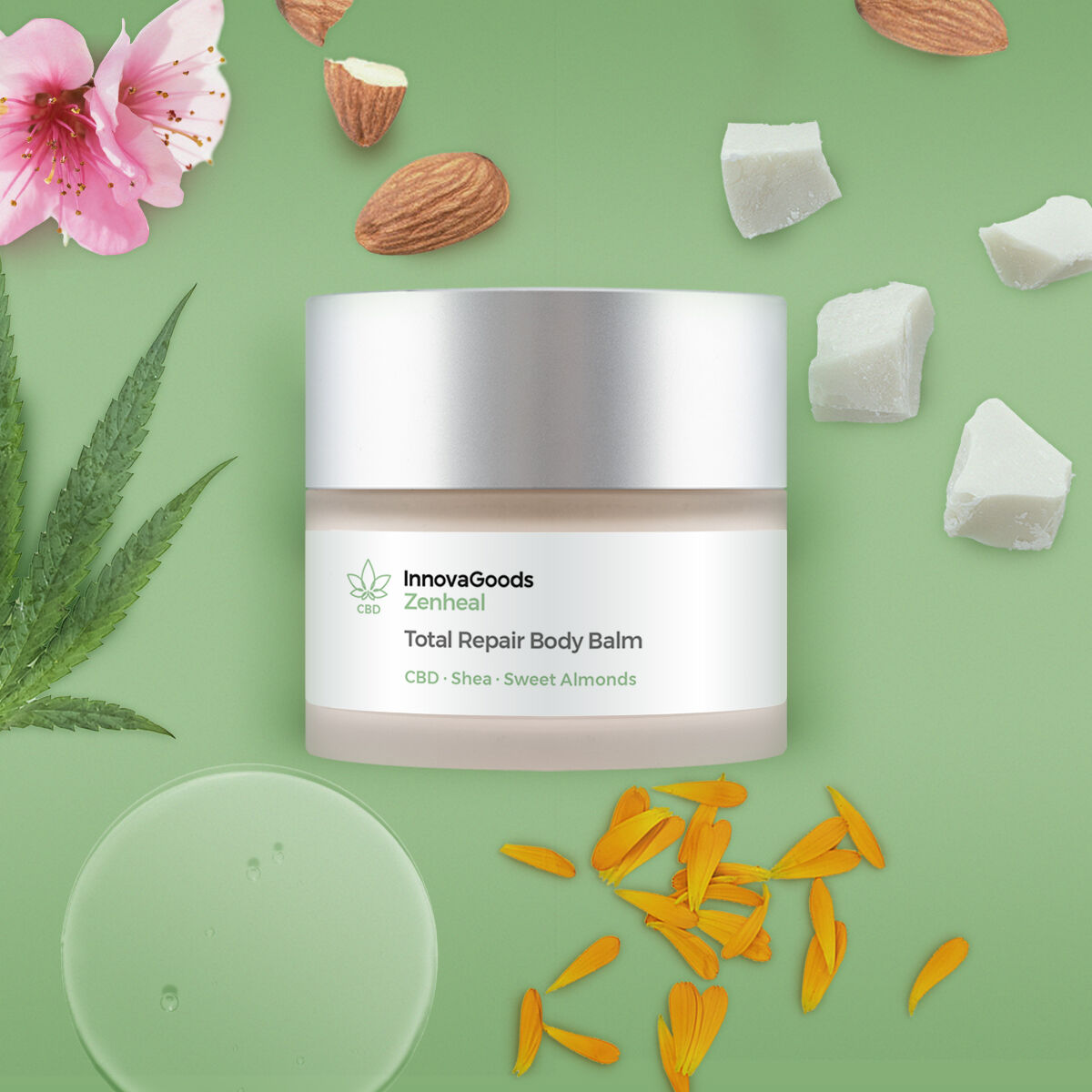 Lichaamsbalsem CBD Zenheal 50 ml, vochtinbrengend en verzachtend