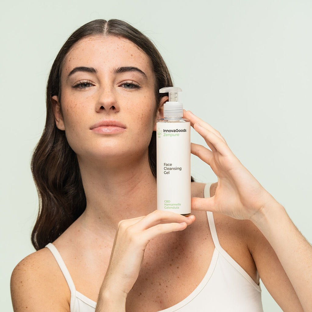Gezichtsreinigingsgel met CBD, 200 ml, vegan, voor gevoelige huid