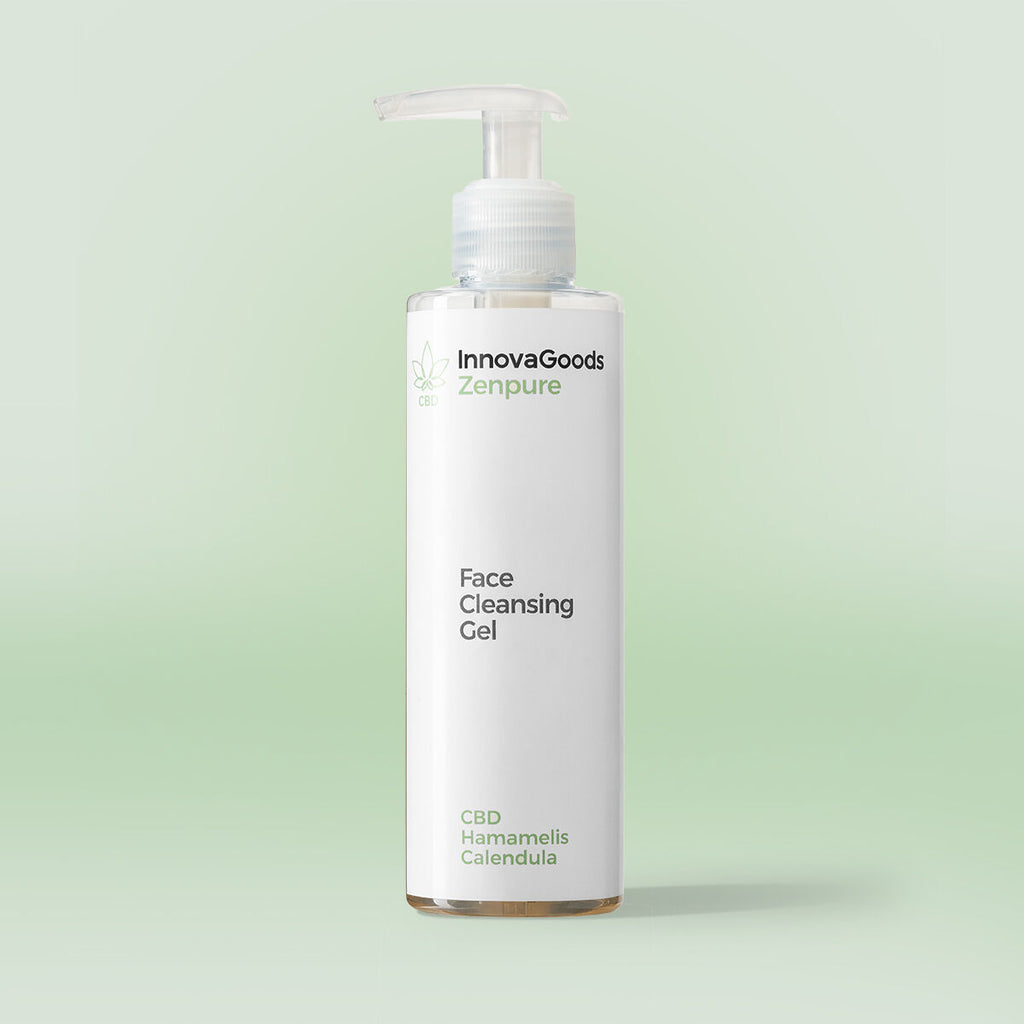 Gezichtsreinigingsgel met CBD, 200 ml, vegan, voor gevoelige huid