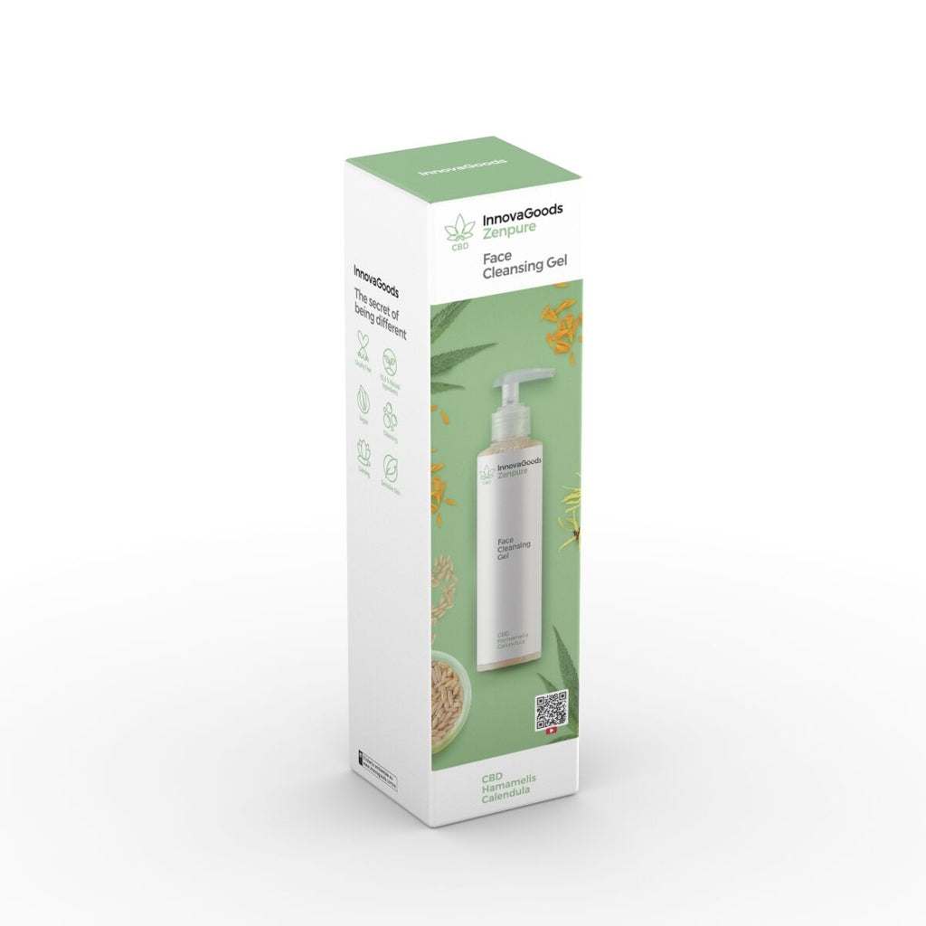 Gezichtsreinigingsgel met CBD, 200 ml, vegan, voor gevoelige huid