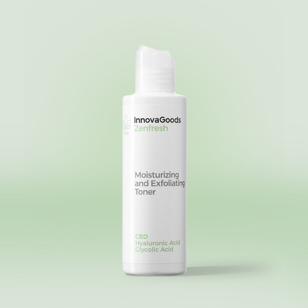 Hydraterende exfoliërende gezichtstoner met CBD, 150 ml