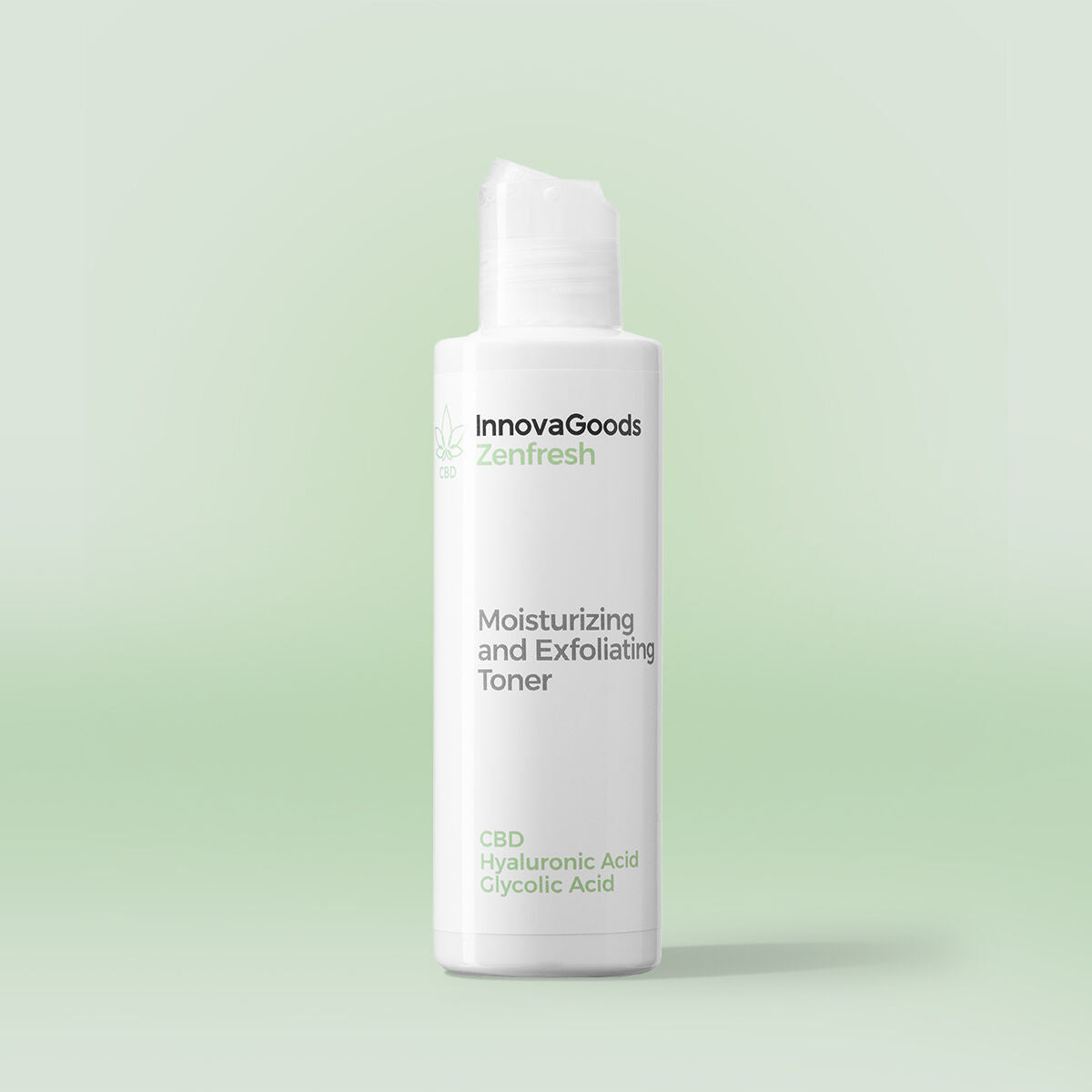 Hydraterende exfoliërende gezichtstoner met CBD, 150 ml