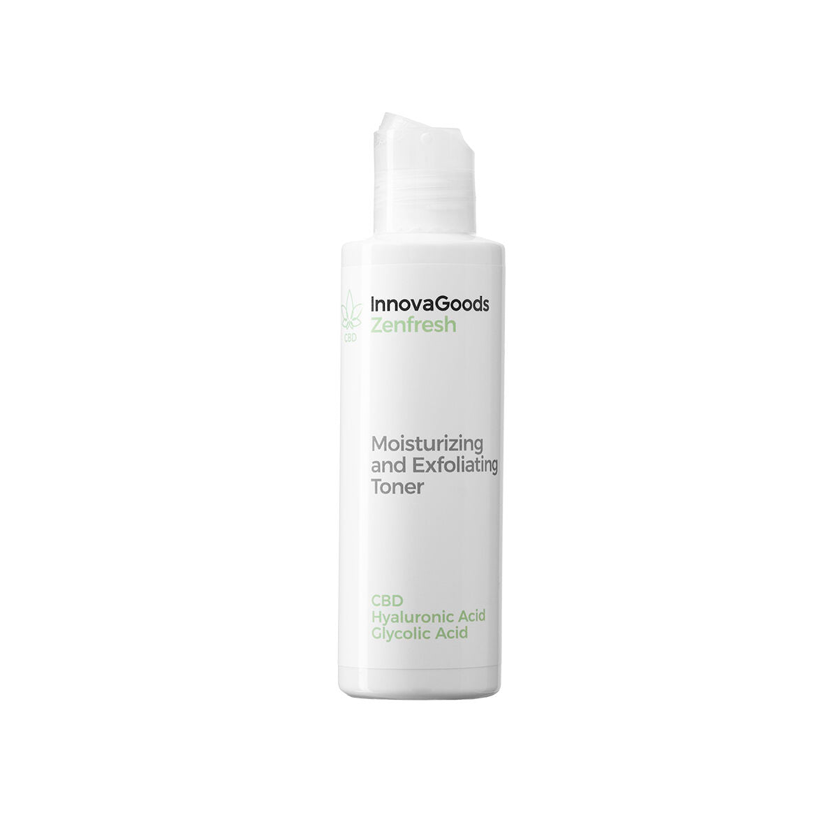 Hydraterende exfoliërende gezichtstoner met CBD, 150 ml