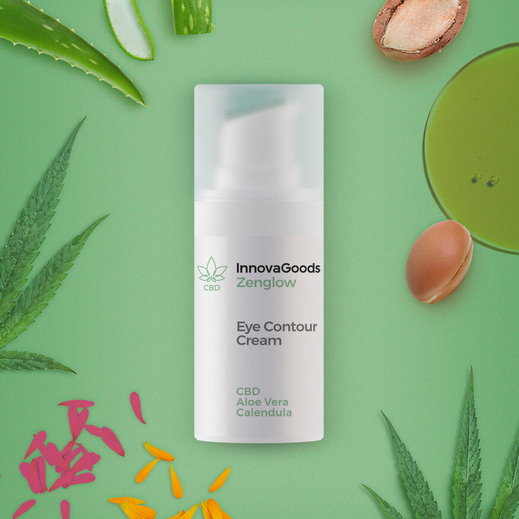 Oogcontourcrème CBD met aloë vera en hyaluronzuur, 15 ml