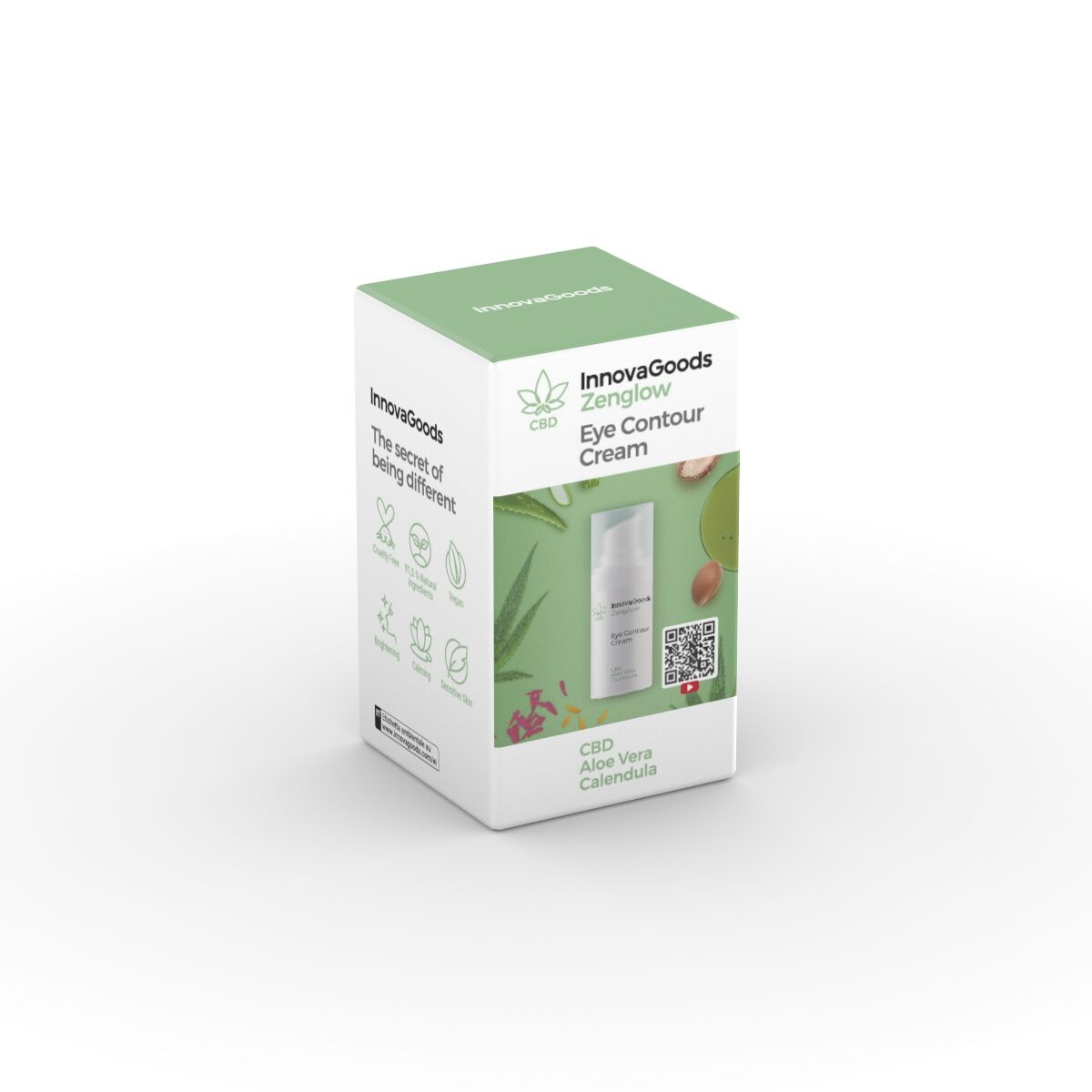 Oogcontourcrème CBD met aloë vera en hyaluronzuur, 15 ml