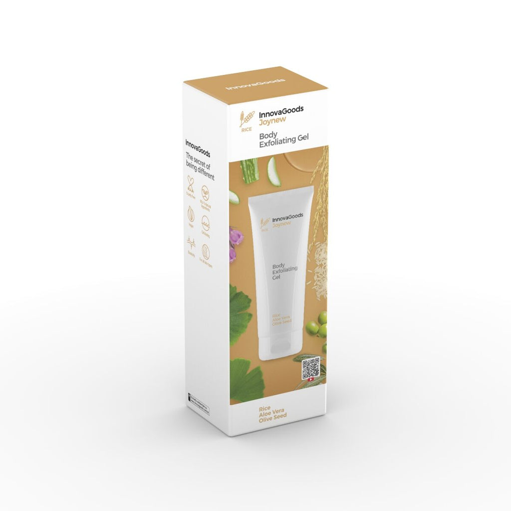 Exfoliërende lichaamsgel met rijst, aloë vera en olijfpit, 200 ml