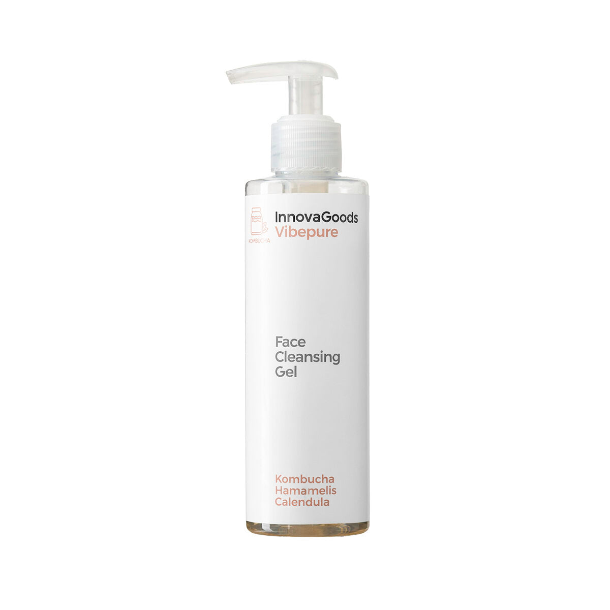 Gezichtsreinigingsgel met kombucha, vegan, 200 ml, alle huidtypes