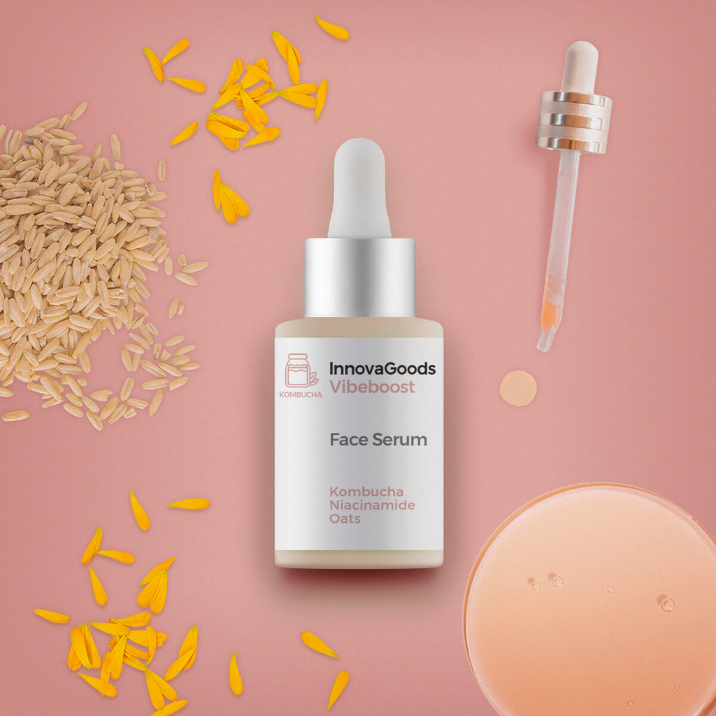 Gezichtsserum Kombucha Vibeboost 30 ml, hydraterend en verhelderend
