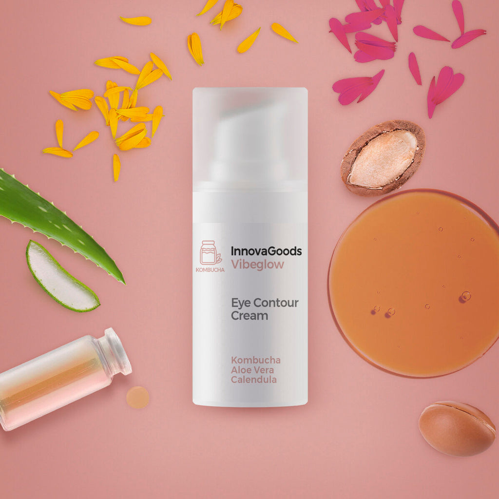 Oogcontourcrème Kombucha 15 ml, veganistisch, tegen wallen en donkere kringen