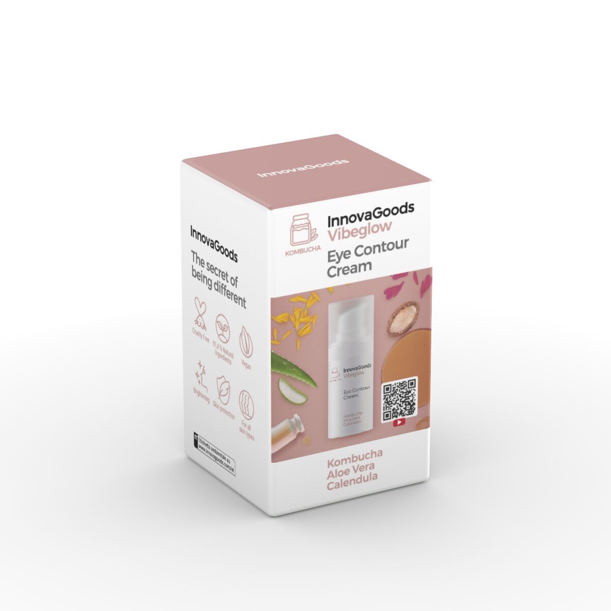 Oogcontourcrème Kombucha 15 ml, veganistisch, tegen wallen en donkere kringen