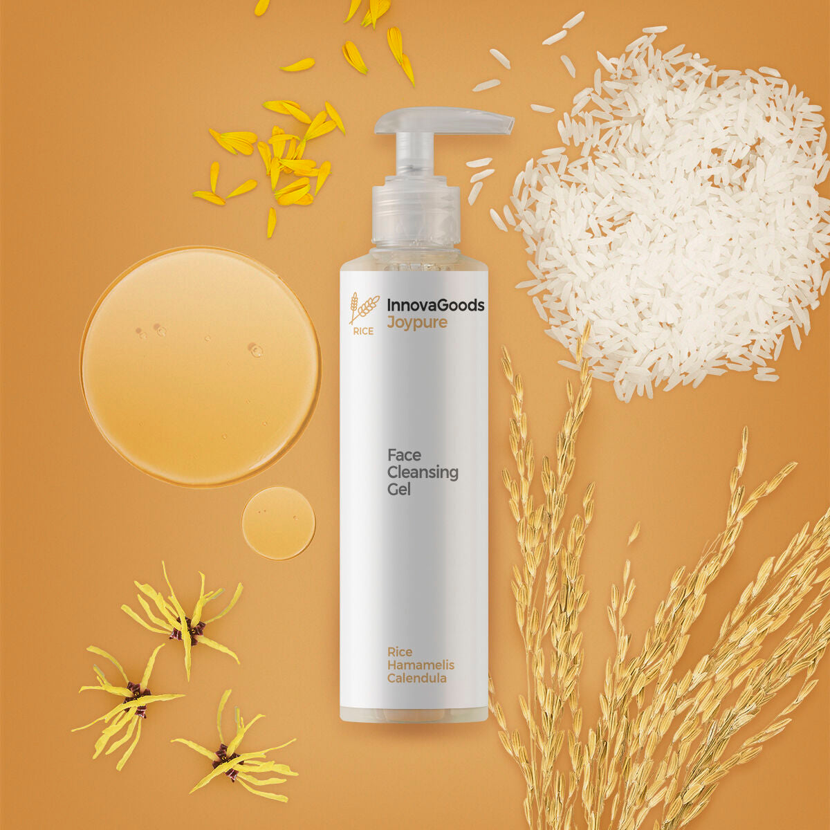 Gezichtsreinigingsgel met rijstextract, veganistisch, 200 ml