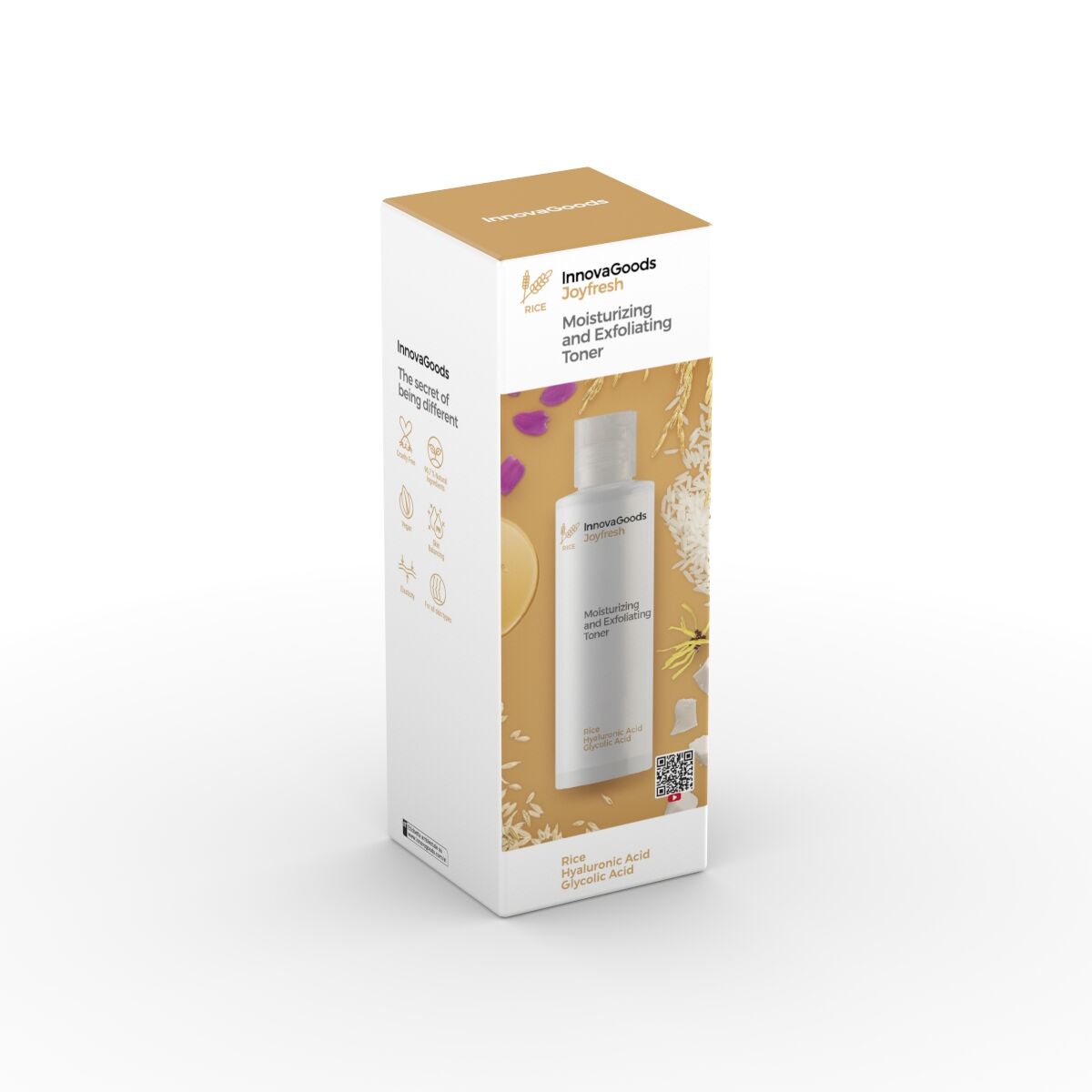 Hydraterende en exfoliërende gezichtstoner met rijstextract, 150 ml