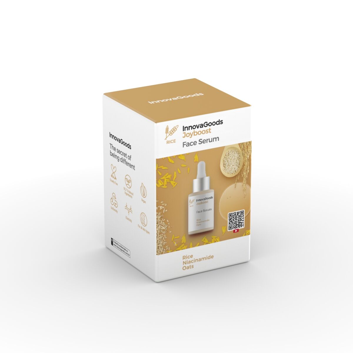 Gezichtsserum met rijstextract, niacinamide en hyaluronzuur, 30 ml