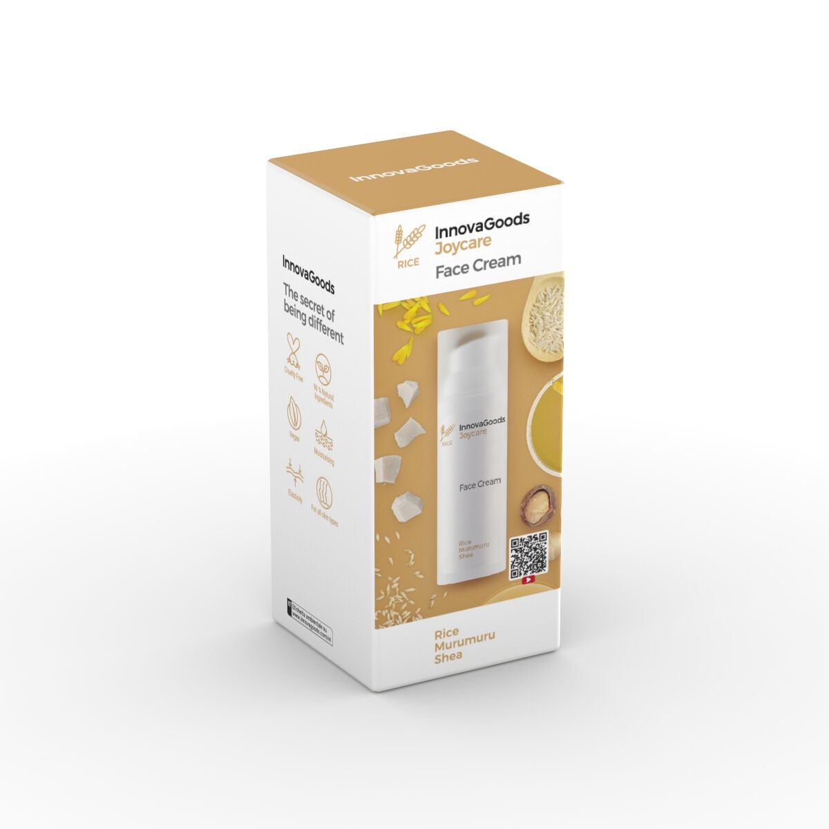 Hydraterende gezichtscrème met rijstextract, 50 ml, veganistisch
