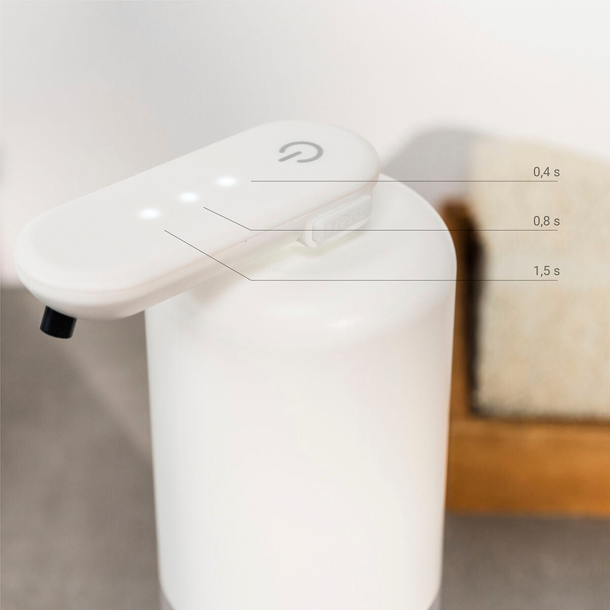 Automatische zeepdispenser met sensor, 350 ml, navulbaar, oplaadbaar