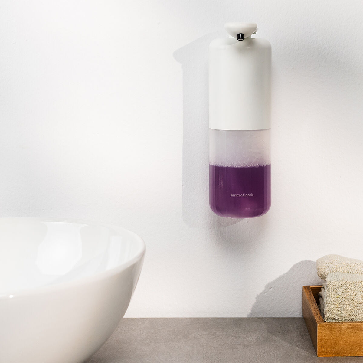 Automatische zeepdispenser met sensor, 350 ml, navulbaar, oplaadbaar
