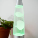 Led-lavalamp veelkleurig retro-ontwerp, 7 kleuren, aluminium voet