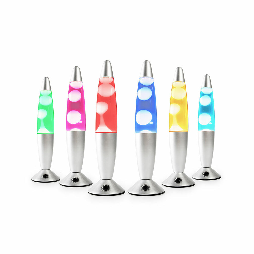Led-lavalamp veelkleurig retro-ontwerp, 7 kleuren, aluminium voet