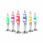 Led-lavalamp veelkleurig retro-ontwerp, 7 kleuren, aluminium voet