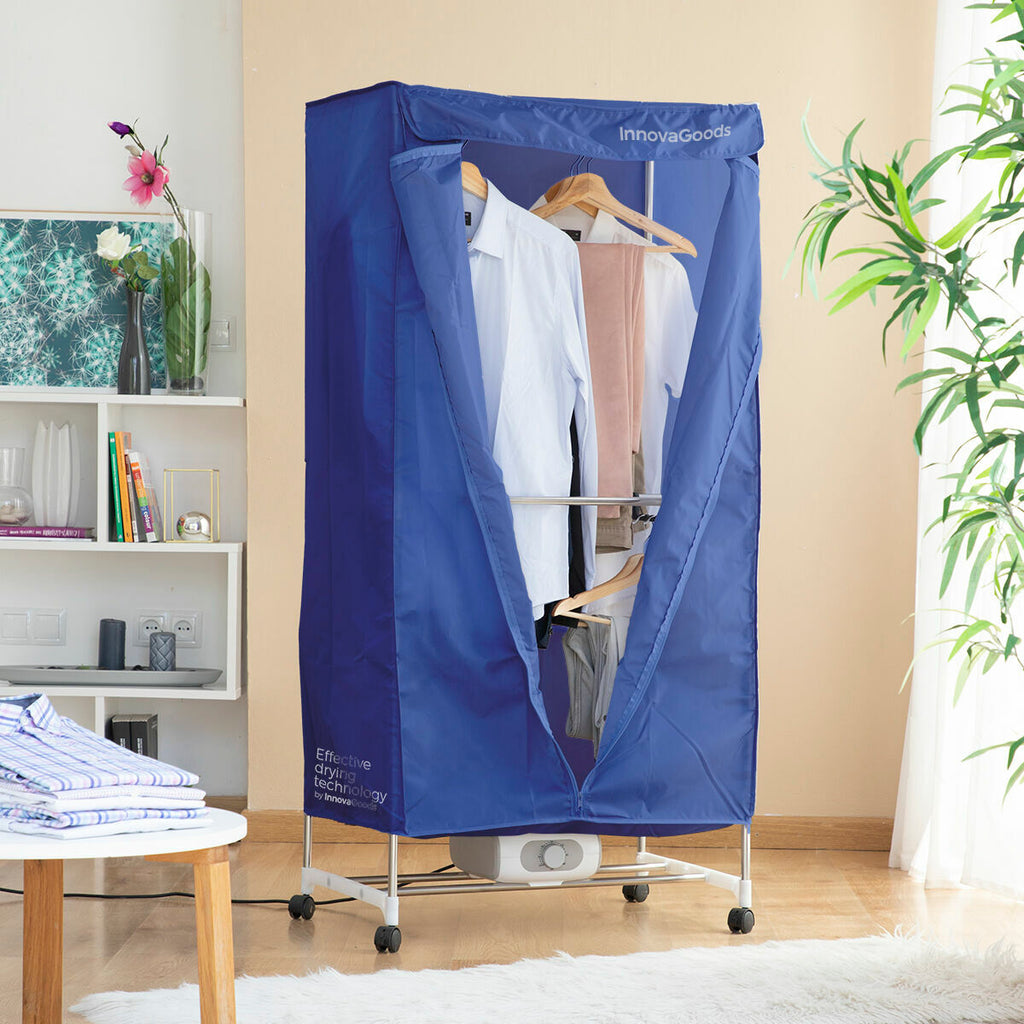 Draagbare elektrische wasdroger 2 niveaus, 1200 W, 15 kg, blauw
