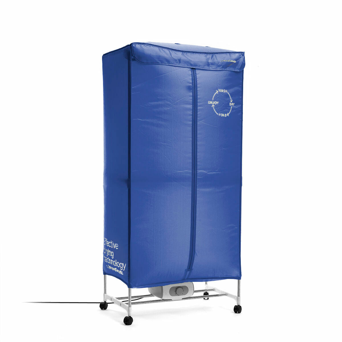 Draagbare elektrische wasdroger 2 niveaus, 1200 W, 15 kg, blauw
