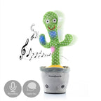Dansende en pratende cactus met muziek en led-verlichting, oplaadbaar