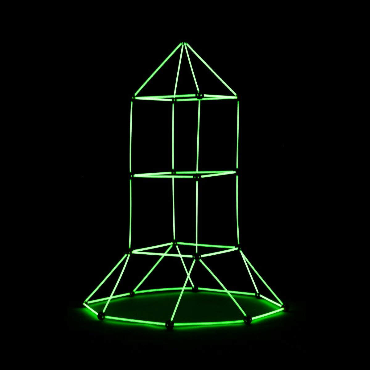 Bouwpakket voor kinderen 85 onderdelen, glow in the dark, met draagtas