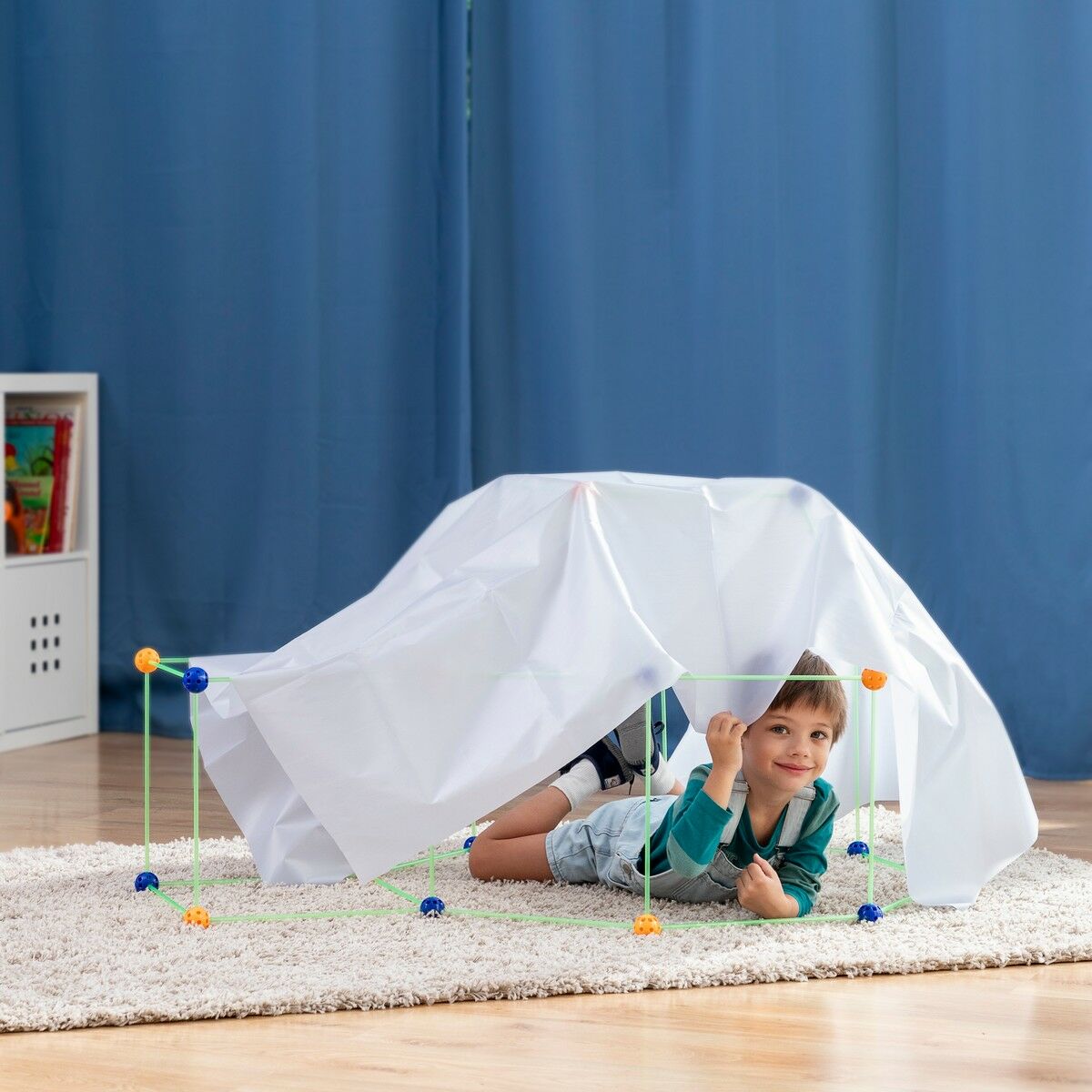 Bouwpakket voor kinderen 85 onderdelen, glow in the dark, met draagtas