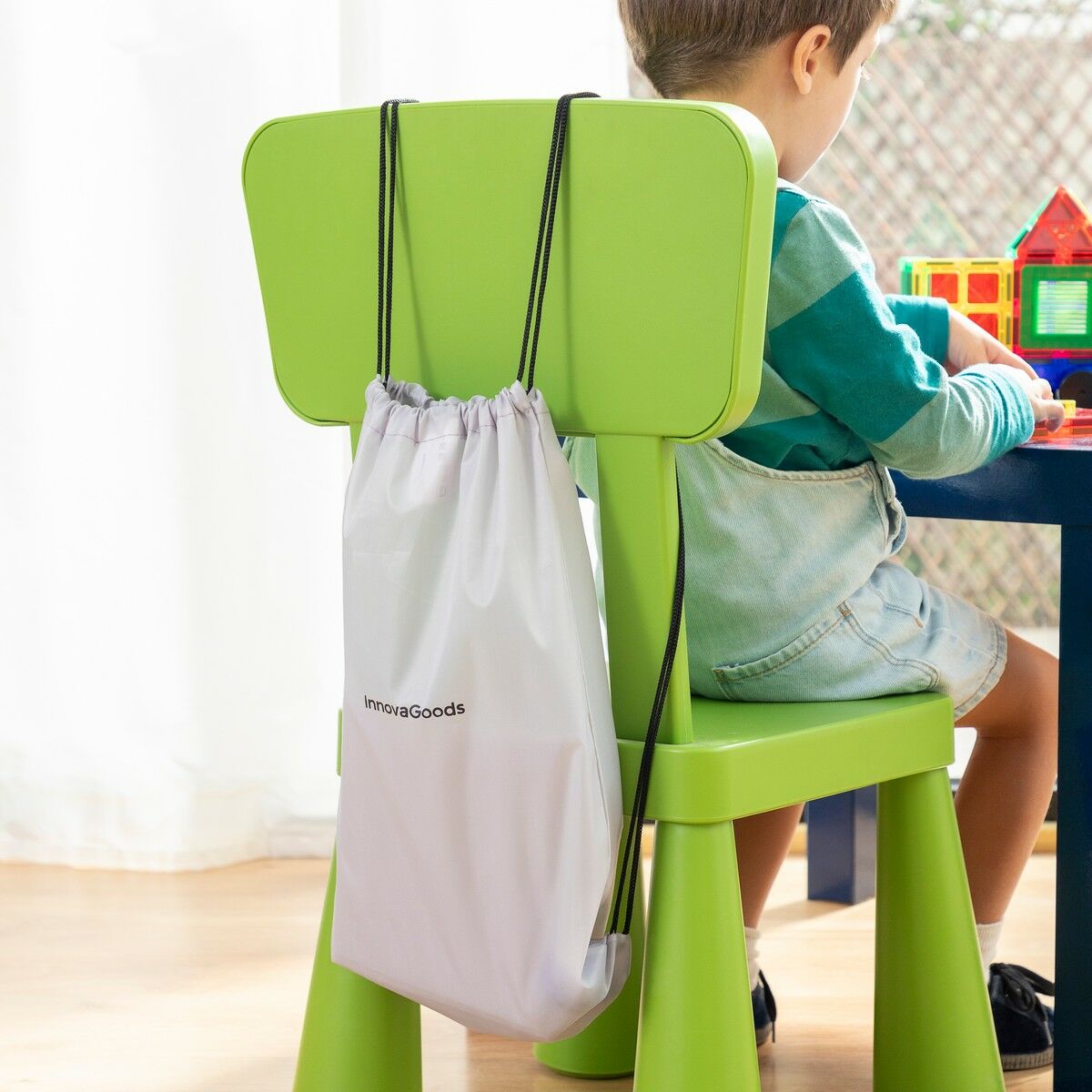Bouwpakket voor kinderen 85 onderdelen, glow in the dark, met draagtas