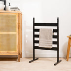 Elektrische handdoekrail 5 stangen, wand of vloer, zwart