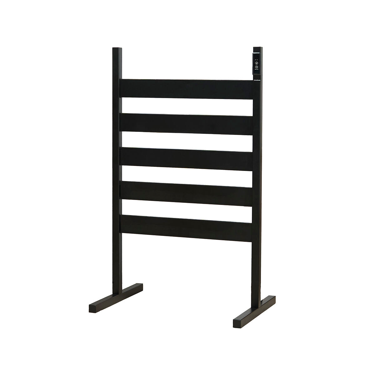 Elektrische handdoekrail 5 stangen, wand of vloer, zwart