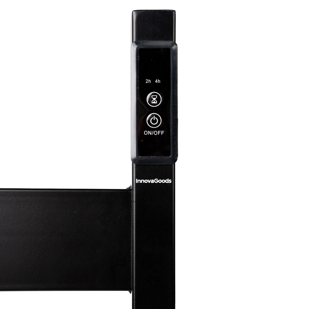 Elektrische handdoekrail 5 stangen, wand of vloer, zwart