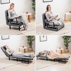 4-in-1 Slaapbank eenpersoons - fauteuil, chaise longue en bed
