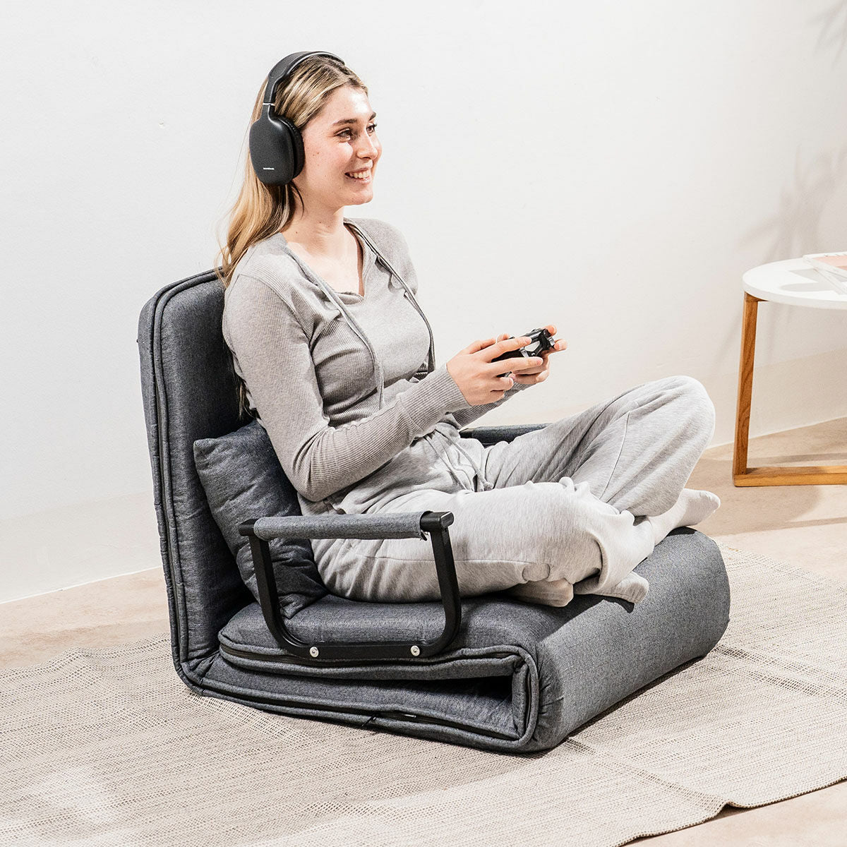 4-in-1 Slaapbank eenpersoons - fauteuil, chaise longue en bed