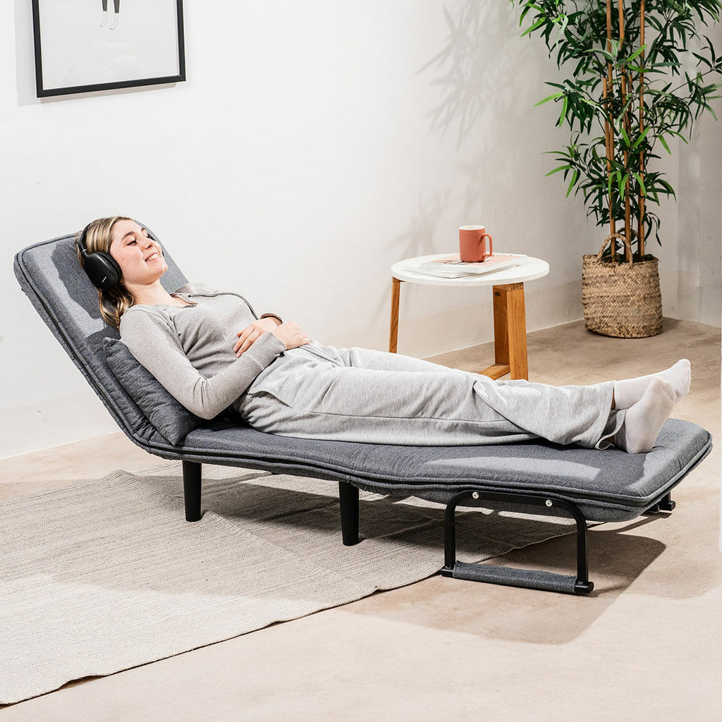 4-in-1 Slaapbank eenpersoons - fauteuil, chaise longue en bed