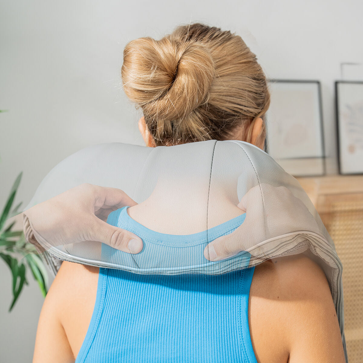 Oplaadbaar Shiatsu-massageapparaat met infraroodwarmte, 3 snelheden