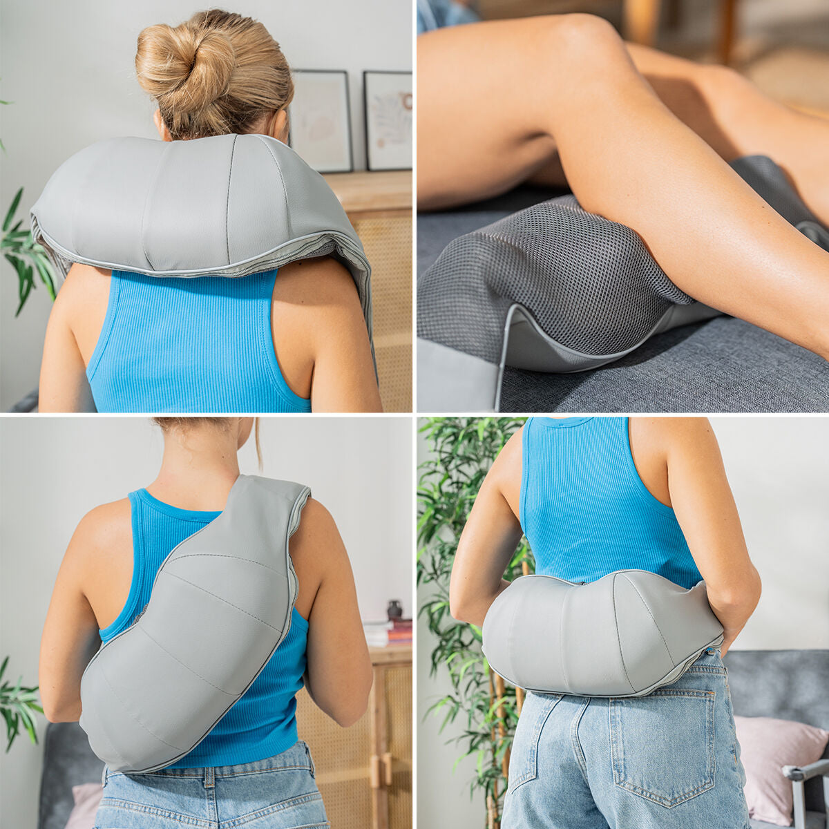 Oplaadbaar Shiatsu-massageapparaat met infraroodwarmte, 3 snelheden