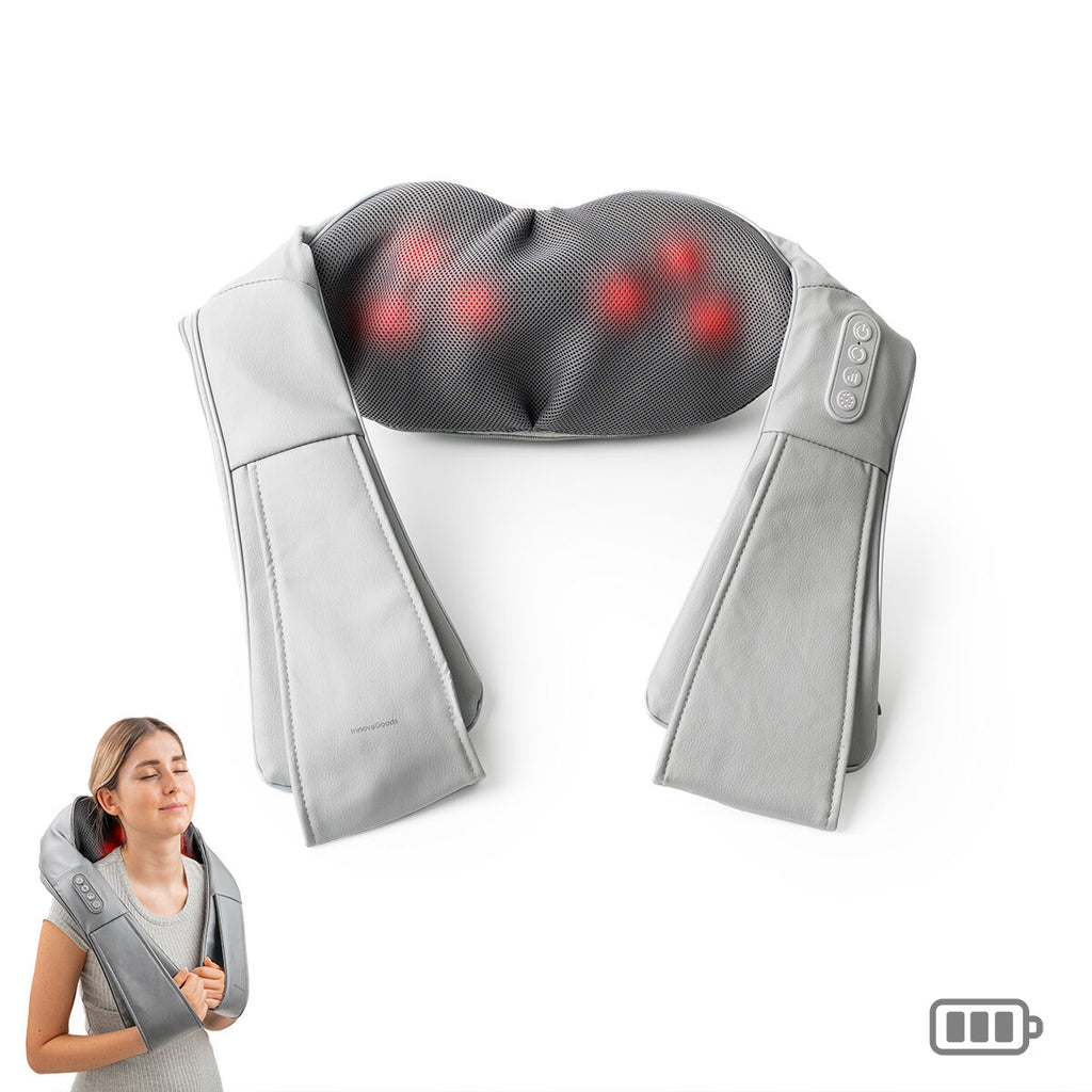 Oplaadbaar Shiatsu-massageapparaat met infraroodwarmte, 3 snelheden