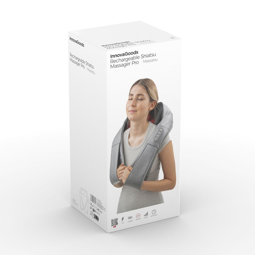 Oplaadbaar Shiatsu-massageapparaat met infraroodwarmte, 3 snelheden