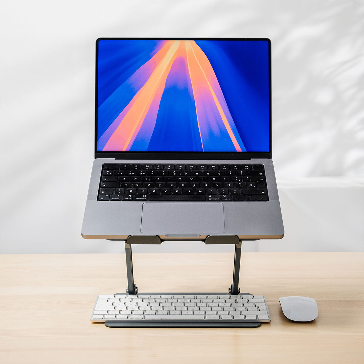 Inklapbare laptopstandaard verstelbaar 10-18 inch, grijs