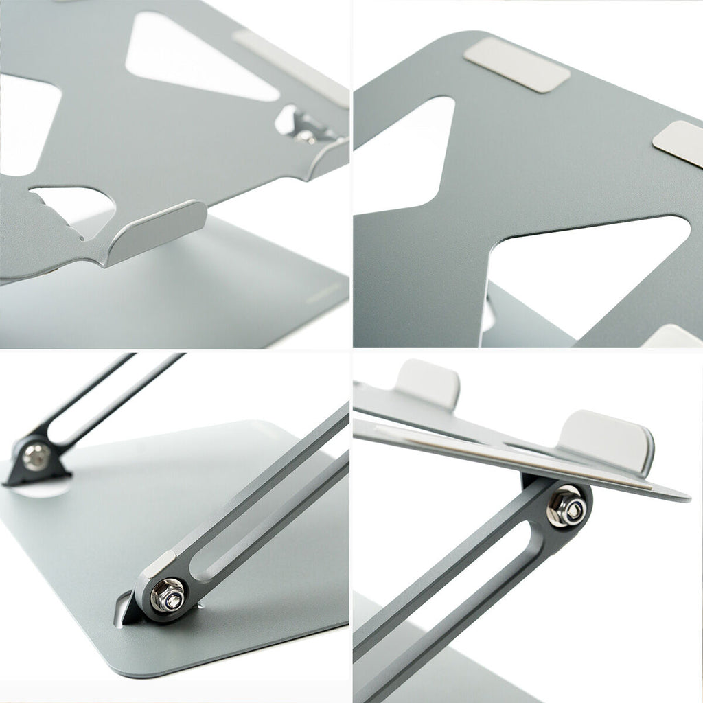 Inklapbare laptopstandaard verstelbaar 10-18 inch, grijs