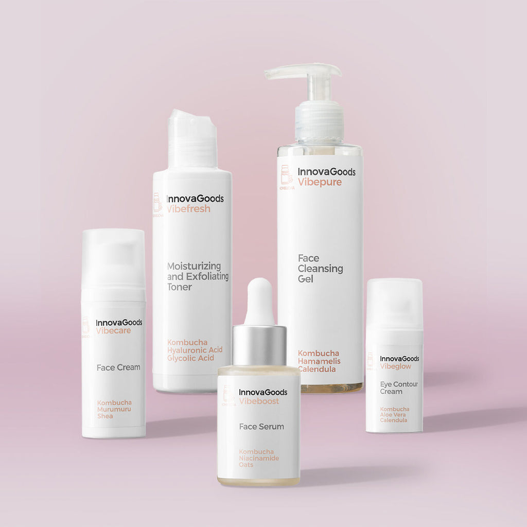 Gezichtsroutinepakket Kombucha, 5-delige geschenkset huidverzorging