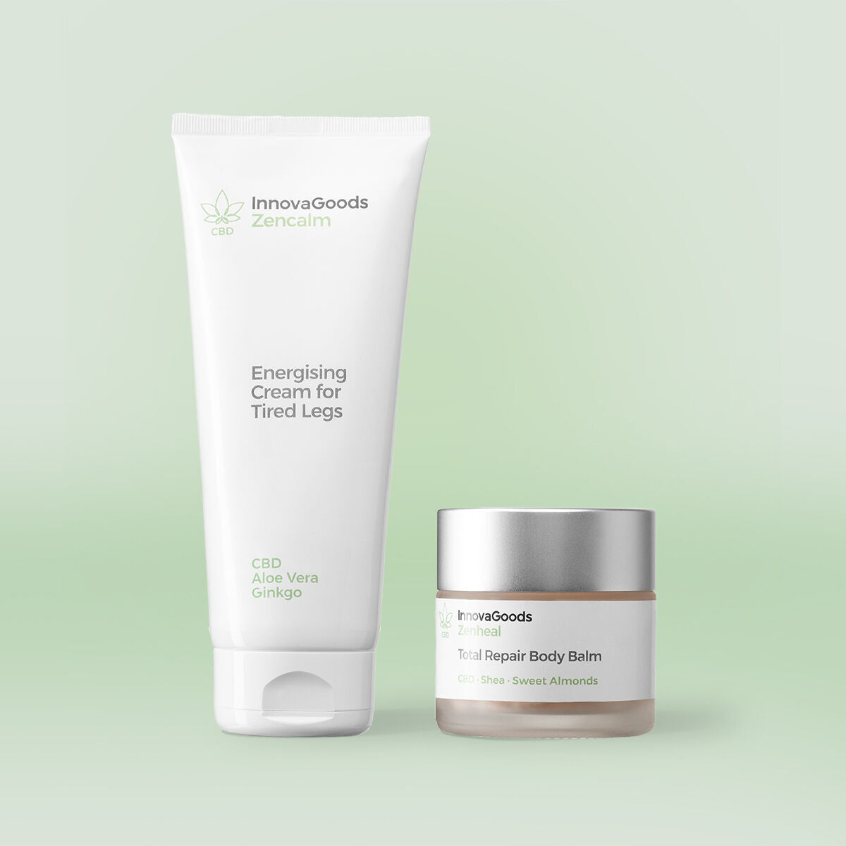 Duopakket herstellende CBD verzorging - balsem 50 ml en beencrème 200 ml