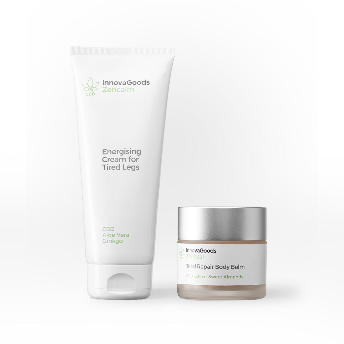 Duopakket herstellende CBD verzorging - balsem 50 ml en beencrème 200 ml