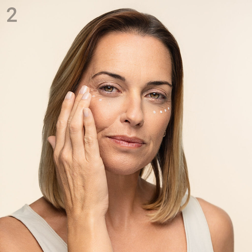 Gezichtshydratatiepakket met rijst - serum, oogcontour en gezichtscrème
