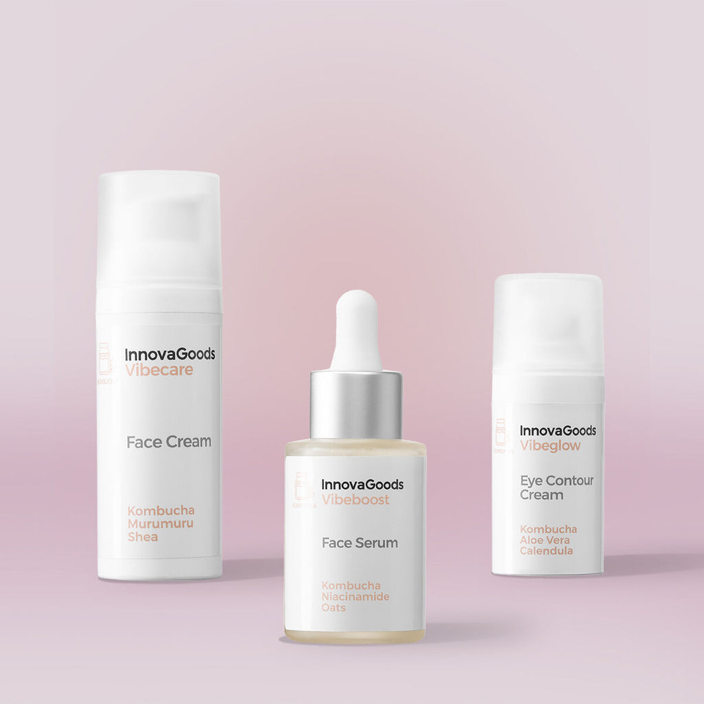 Gezichtshydratatiepakket Kombucha - serum, oogcontour en gezichtscrème