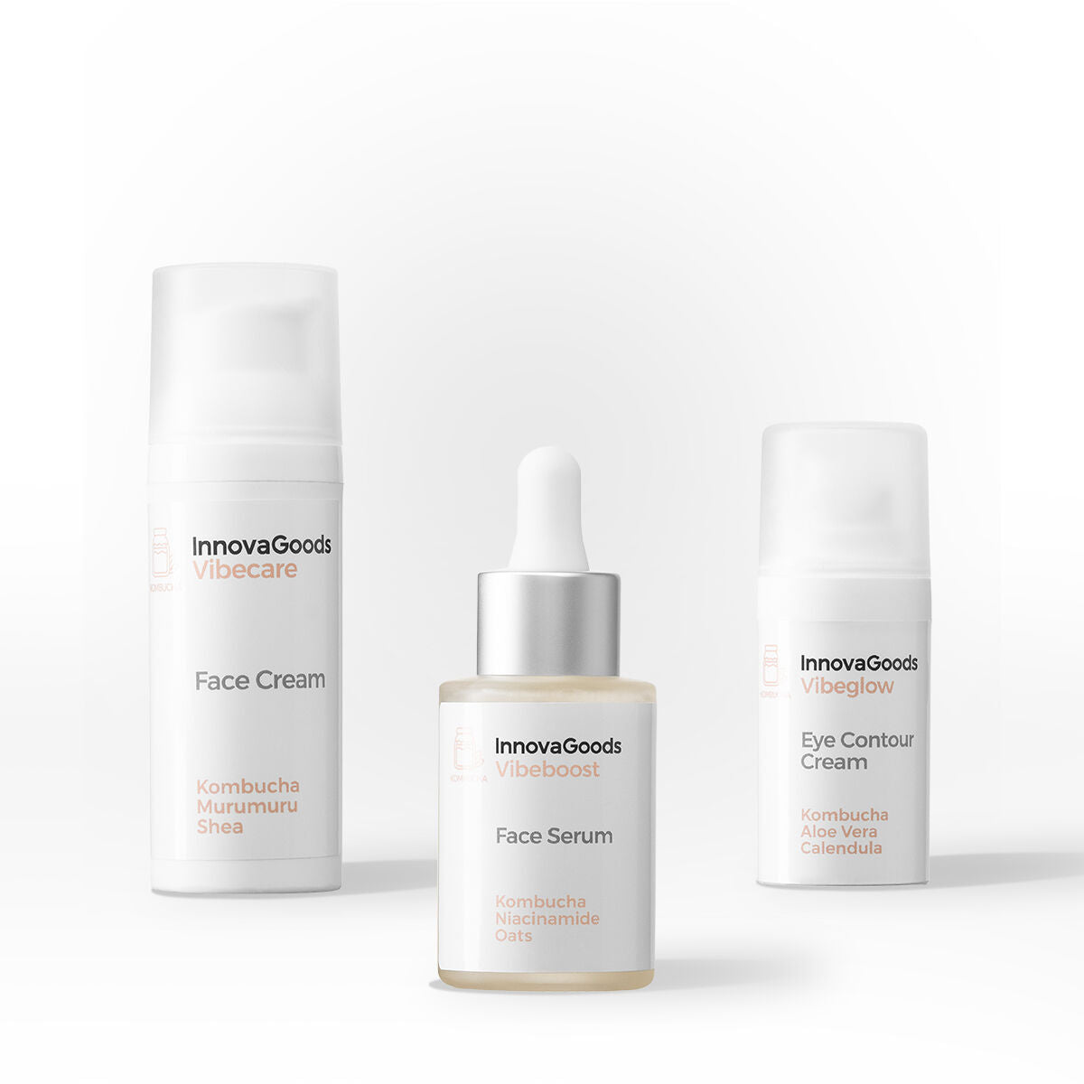 Gezichtshydratatiepakket Kombucha - serum, oogcontour en gezichtscrème