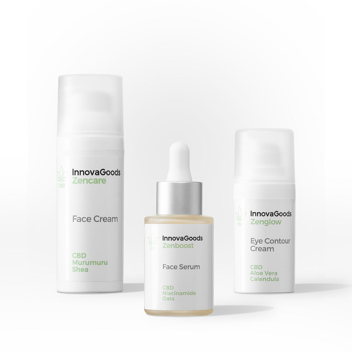 Gezichtshydratatiepakket CBD - serum, oogcontour en gezichtscrème